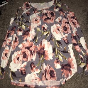 Floral long sleeve shirt